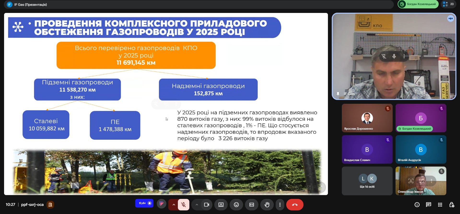Комплексне приладове обстеження газопроводів: гостьова лекція для студентів та аспірантів ІФНТУНГ
