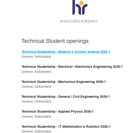 CERN’s Technical Student Programme