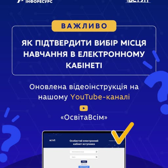 Вибір місця навчання