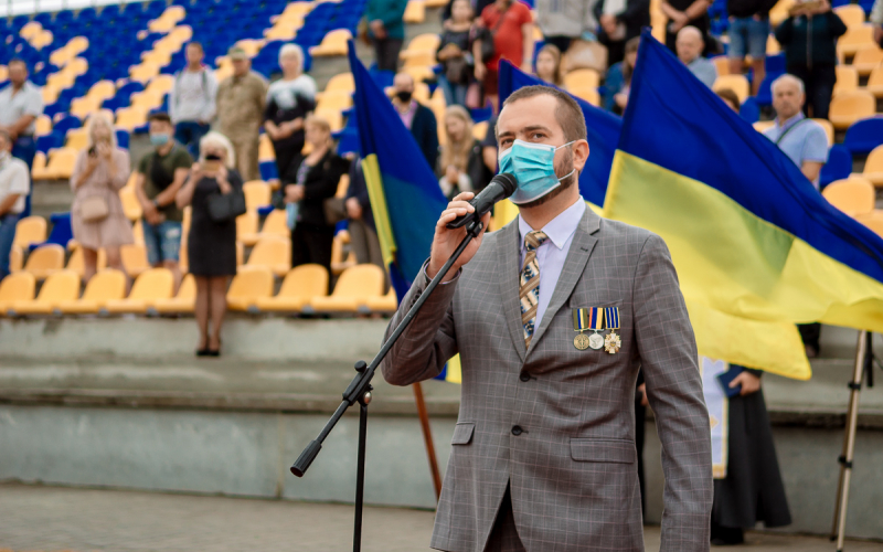 Складання Військової присяги на вірність українському народові.