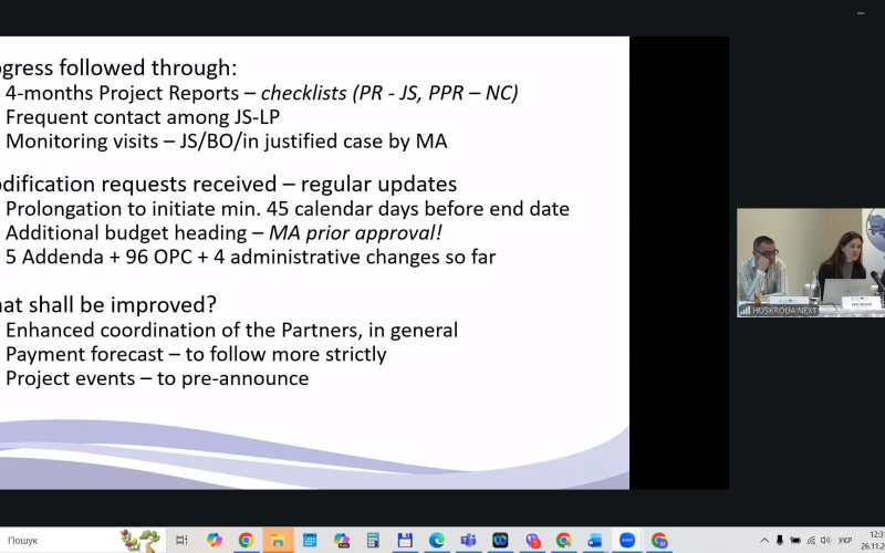 Тренінг проєктних менеджерів програми HUSKROUA