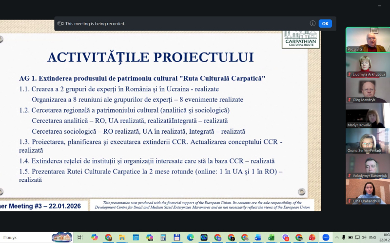 Зустріч партнерів проєкту «Покращення візуалізації спільної культурної спадщини через Карпатський культурний шлях».