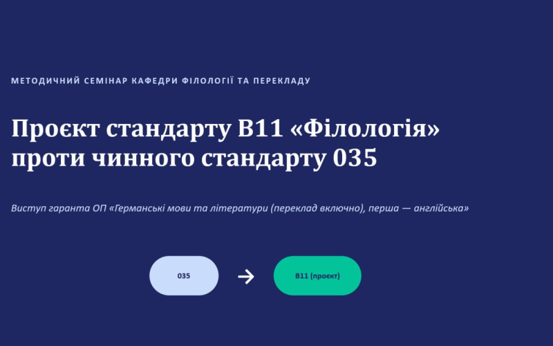 Від Стандарту 035 до В11: на кафедрі філології та перекладу обговорили вектори трансформації освітніх програм